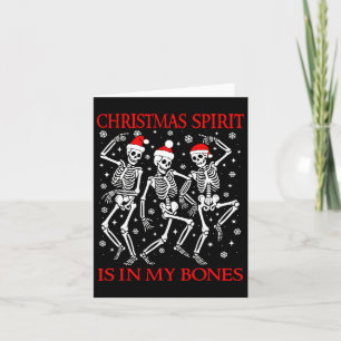 Grappige Kerst Dansende Skeletten Kerstgeest Kaart