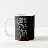 Grappige kerst Dasher Dancer Prancer Vixen Whiske Koffiemok (Links)