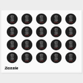 Grappige Kerst Dasher Dancer Prancer Vixen Whiske Ronde Sticker (Vel)