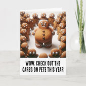 Grappige Kerst: Deck de Zalen met Carbs Kaart (Voorkant)