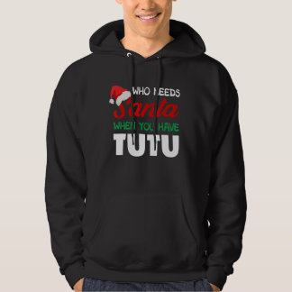 Grappige kerst die Santa Tutu Hawaii nodig heeft Hoodie