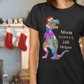 Grappige kerst dinosaurus mam citaat t-shirt