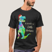 Grappige kerst dinosaurus T-Rex citaat T-shirt (Voorkant)