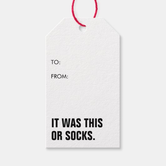 Grappige Kerst Dit Was Dit Of Socks Grap Cadeaulabel (Voorkant)