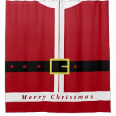 Grappige Kerst Douche Gordijn Gift met Kerstman (Voorkant)