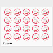 Grappige Kerst Doxer Ronde Sticker (Vel)