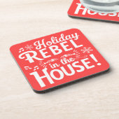 Grappige kerst drank coaster bier onderzetter (Linkerzijde)