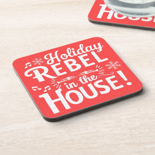 Grappige kerst drank coaster bier onderzetter (Linkerzijde)