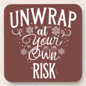 Grappige kerst drank coaster bier onderzetter (Voorkant)