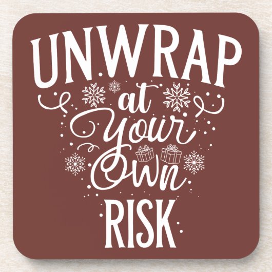 Grappige kerst drank coaster bier onderzetter (Voorkant)