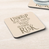 Grappige kerst drank coaster bier onderzetter (Linkerzijde)