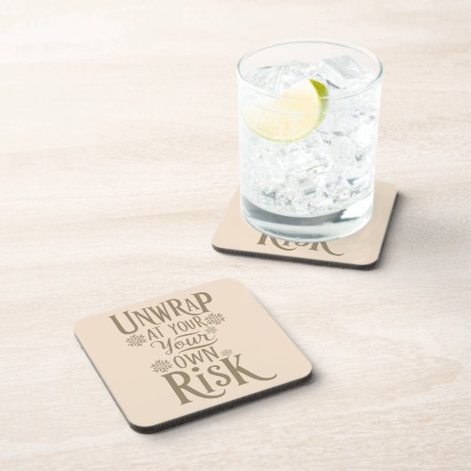 Grappige kerst drank coaster bier onderzetter (Rechterzijde)