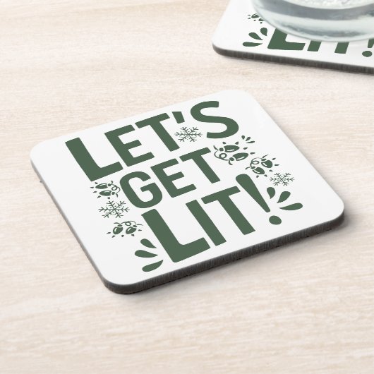 Grappige kerst drank coaster bier onderzetter (Linkerzijde)