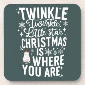 Grappige kerst drank coaster bier onderzetter (Voorkant)