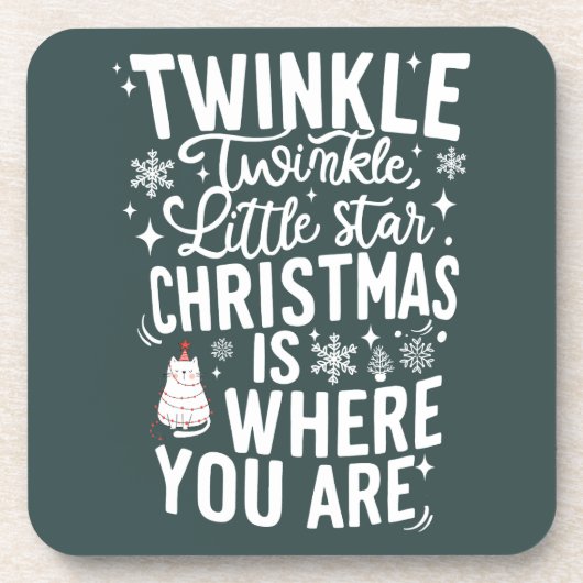 Grappige kerst drank coaster bier onderzetter (Voorkant)