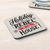 Grappige kerst drank coaster bier onderzetter (Linkerzijde)