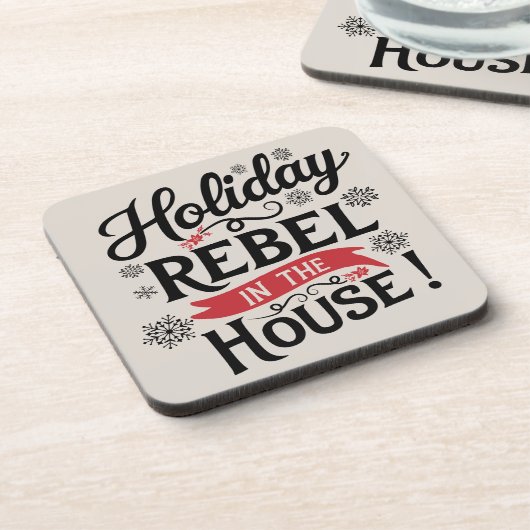 Grappige kerst drank coaster bier onderzetter (Linkerzijde)