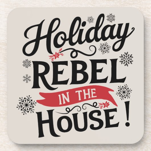 Grappige kerst drank coaster bier onderzetter (Voorkant)