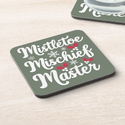 Grappige kerst drank coaster bier onderzetter (Linkerzijde)