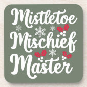 Grappige kerst drank coaster bier onderzetter (Voorkant)