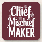 Grappige kerst drank coaster bier onderzetter (Voorkant)