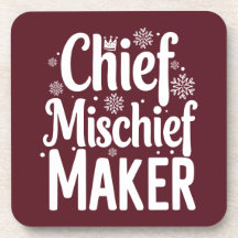 Grappige kerst drank coaster