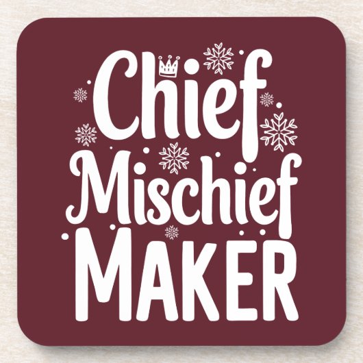 Grappige kerst drank coaster bier onderzetter (Voorkant)