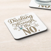 Grappige kerst drank coaster bier onderzetter (Linkerzijde)