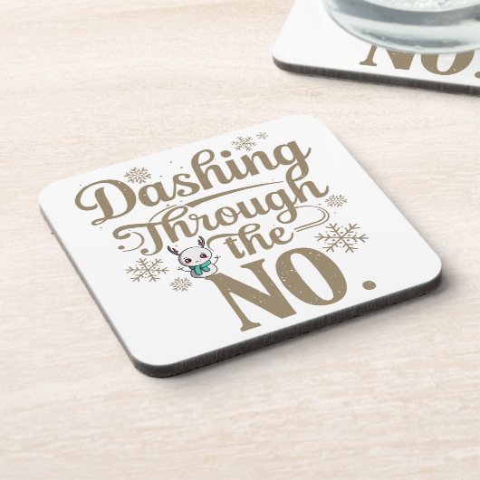 Grappige kerst drank coaster bier onderzetter (Linkerzijde)