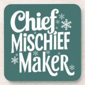 Grappige kerst drank coaster bier onderzetter (Voorkant)