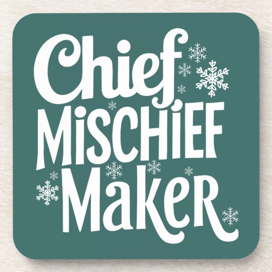 Grappige kerst drank coaster bier onderzetter (Voorkant)