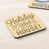 Grappige kerst drank coaster bier onderzetter (Linkerzijde)