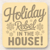 Grappige kerst drank coaster bier onderzetter (Voorkant)