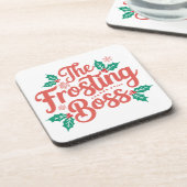 Grappige kerst drank coaster bier onderzetter (Linkerzijde)