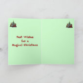 Grappige kerst drink feest cartoon art card feestdagen kaart (Binnen)