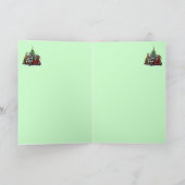 Grappige kerst drink feest cartoon art card feestdagen kaart (Binnen)