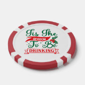 Grappige Kerst drink partij vrije drink Poker Chips (Enkel)