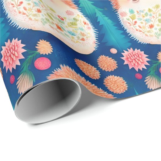 Grappige kerst egels cadeaupapier (Rol Hoek)