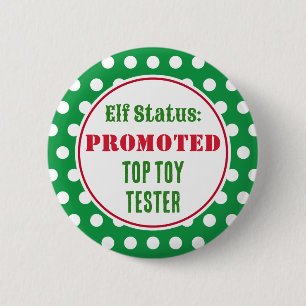 Grappige Kerst Elf Award Knop Ronde Button 5,7 Cm