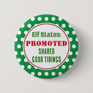 Grappige Kerst Elf Award Knop Ronde Button 5,7 Cm