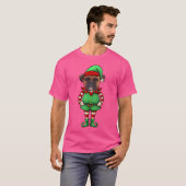 Grappige Kerst Elf Boxer Hond T-shirt (Voorkant volledig)