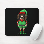Grappige Kerst Elf English Springer Spaniel Hond Muismat (Met muis)