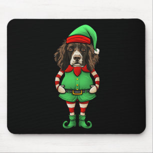 Grappige Kerst Elf English Springer Spaniel Hond Muismat
