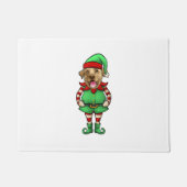 Grappige Kerst Elf Geel Lab Hond Geel Labrador Deurmat (Voorkant)