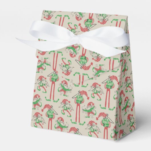 Grappige Kerst Elf Gnome Bedankdoosjes (Voorkant Zijde)