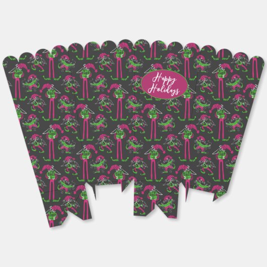 Grappige Kerst Elf Gnome Favor Boxen Bedankdoosjes (Ongevouwen)