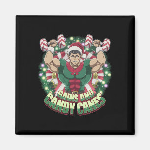 Grappige Kerst Elf Gym Workout Resultaten En Kerst Magneet