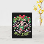 Grappige kerst elf gym workout winsten onder de Mi Kaart (Gele Bloem)