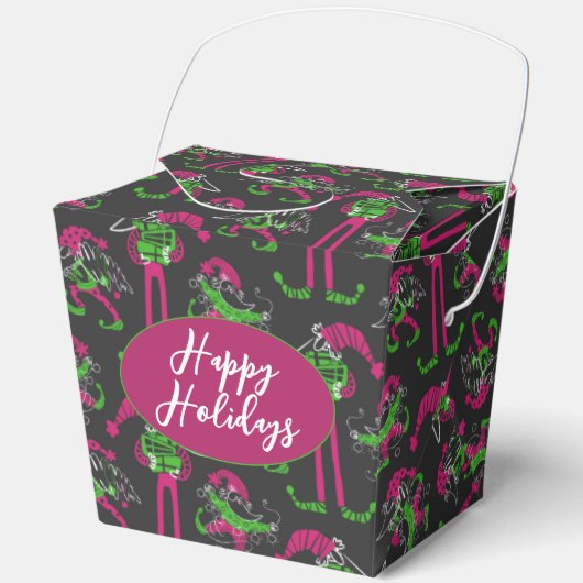 Grappige Kerst Elf Kabouter Favor Dozen Bedankdoosjes (Voorkant)
