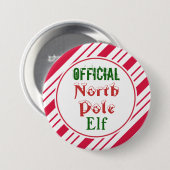 Grappige Kerst Elf Knoop Speld Ronde Button 7,6 Cm (Voorkant /achterkant)